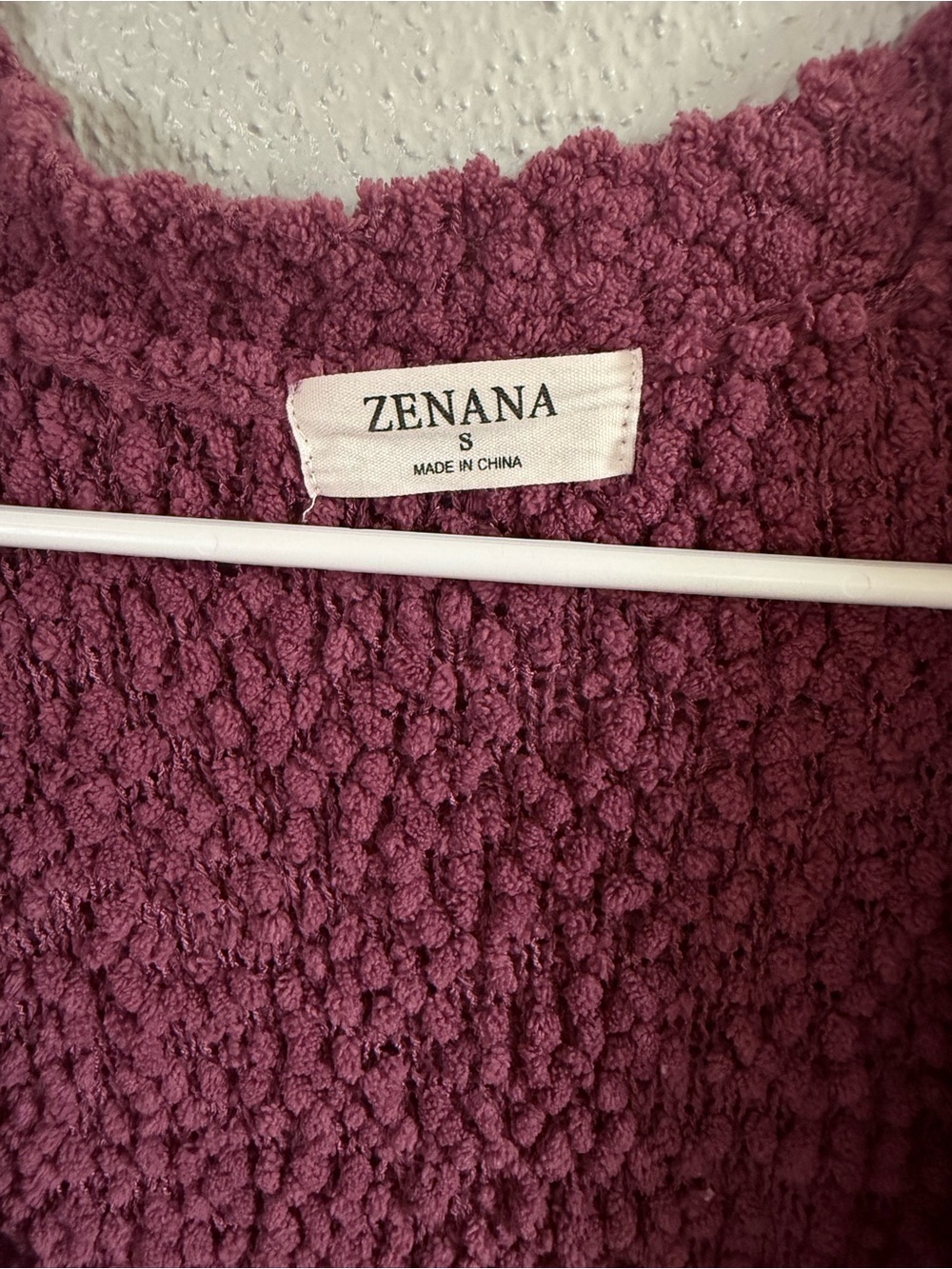 Zenana Outfitters Plush Open-Front Cardigan Sweater - Plum - Picture 3 of 4